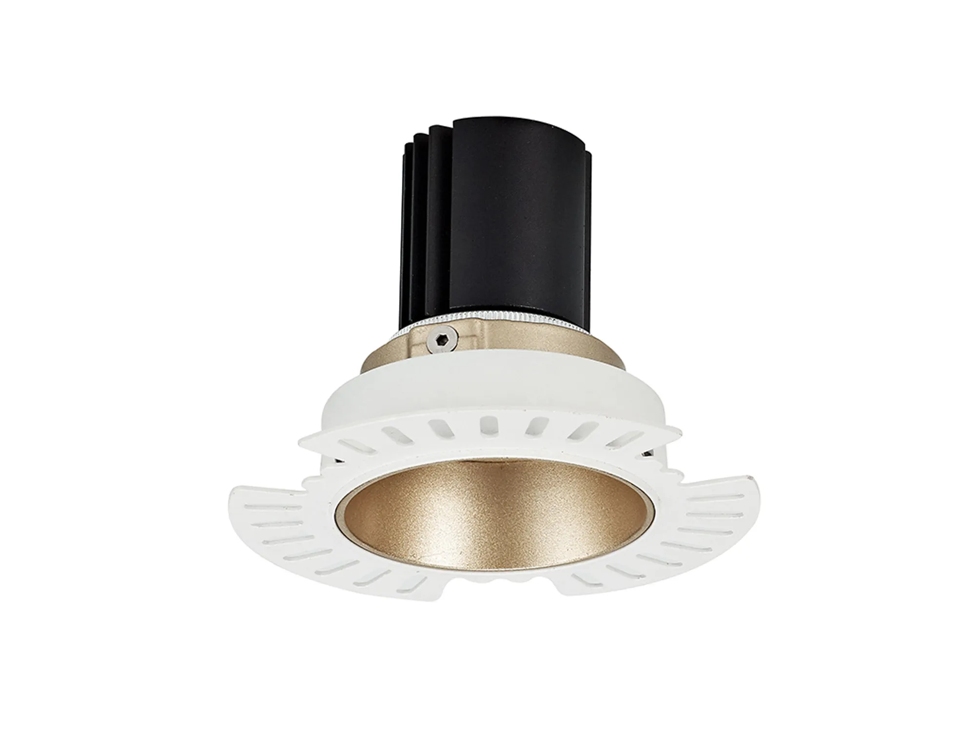 Basy A 12 Tridonic Powered 12W 2700K 1200lm 36° CRI>90 LED Engine Gold Adjustable Recessed Spotlight, IP20 DM201879  Dlux Basy A 12